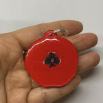 Red Poppy Dog Name Tags by Bashtags