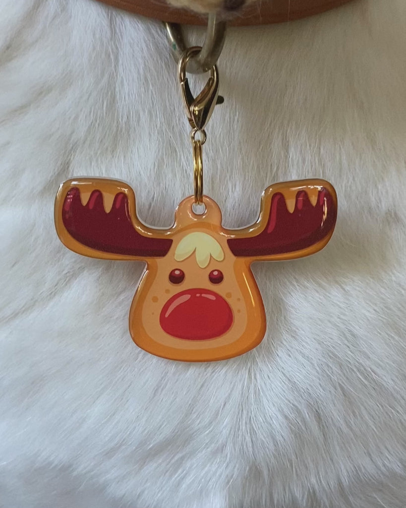 Gingerbread Reindeer Pet ID Tags | Unique Pet ID Tags by Bashtags