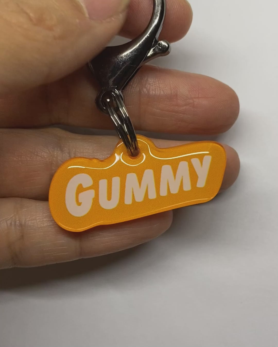 Orange Goofy Font Dog Name Tags by Bashtags