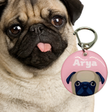 Pug Double-Sided Dog Tag | Unique Pet ID Tags by Bashtags®