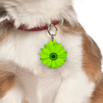 Maximum Green Daisy Pet ID Tag Dog Tag | Custom Pet ID Tags by Bashtags®