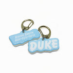 Baby Blue Goofy Font - 2x Tags Dog Name Tags by Bashtags