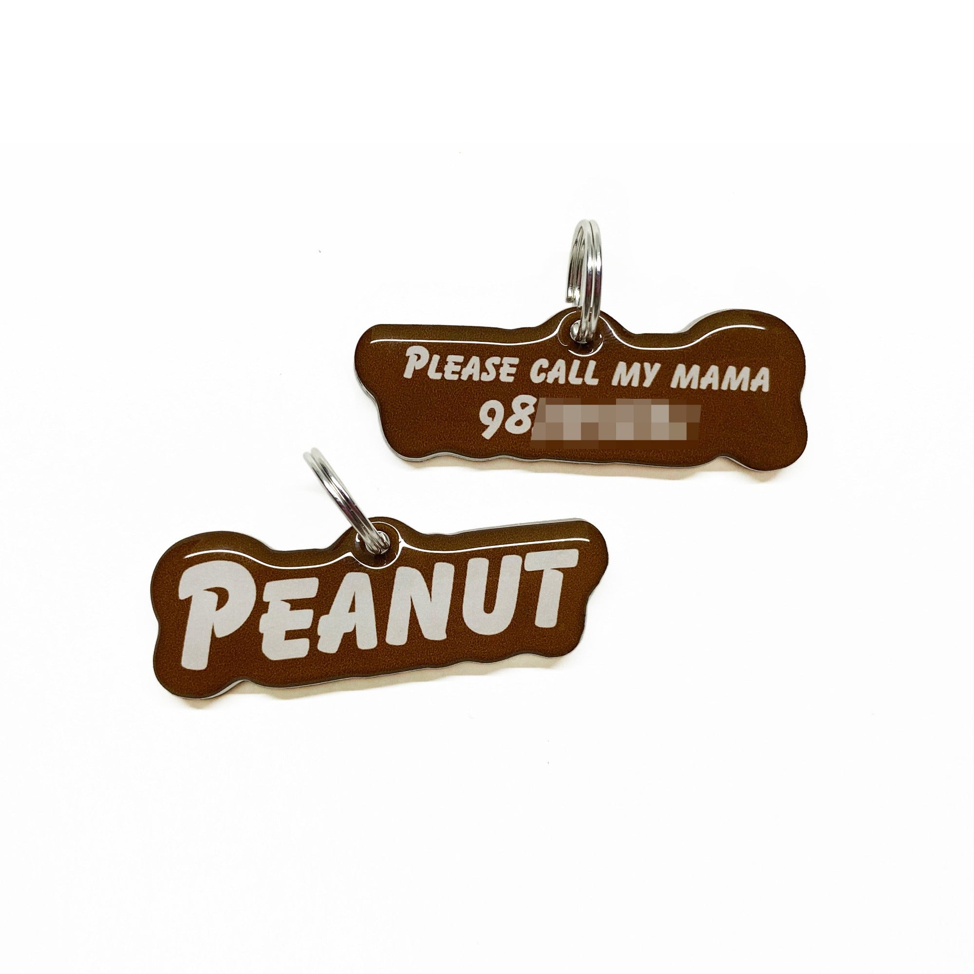 Brown Goofy Font Pet ID Tag by Bashtags