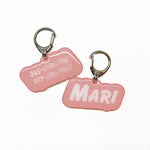 Pastel Pink Goofy Font - 2x Tags Dog Name Tags by Bashtags