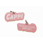 Pastel Pink Goofy Font Pet ID Tag by Bashtags