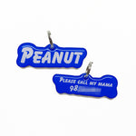 Steel Blue Goofy Font Pet ID Tag by Bashtags