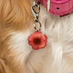 English Vermilion Hibiscus Pet ID Tag Dog Tag | Custom Pet ID Tags by Bashtags®