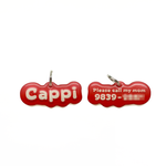 Apple Red Jelly-Bean Font Pet ID Tag by Bashtags