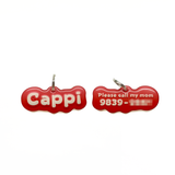 Apple Red Jelly-Bean Font Pet ID Tag by Bashtags