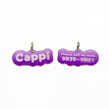 Grape Purple Jelly-Bean Font - 2x Tags Dog Name Tags by Bashtags