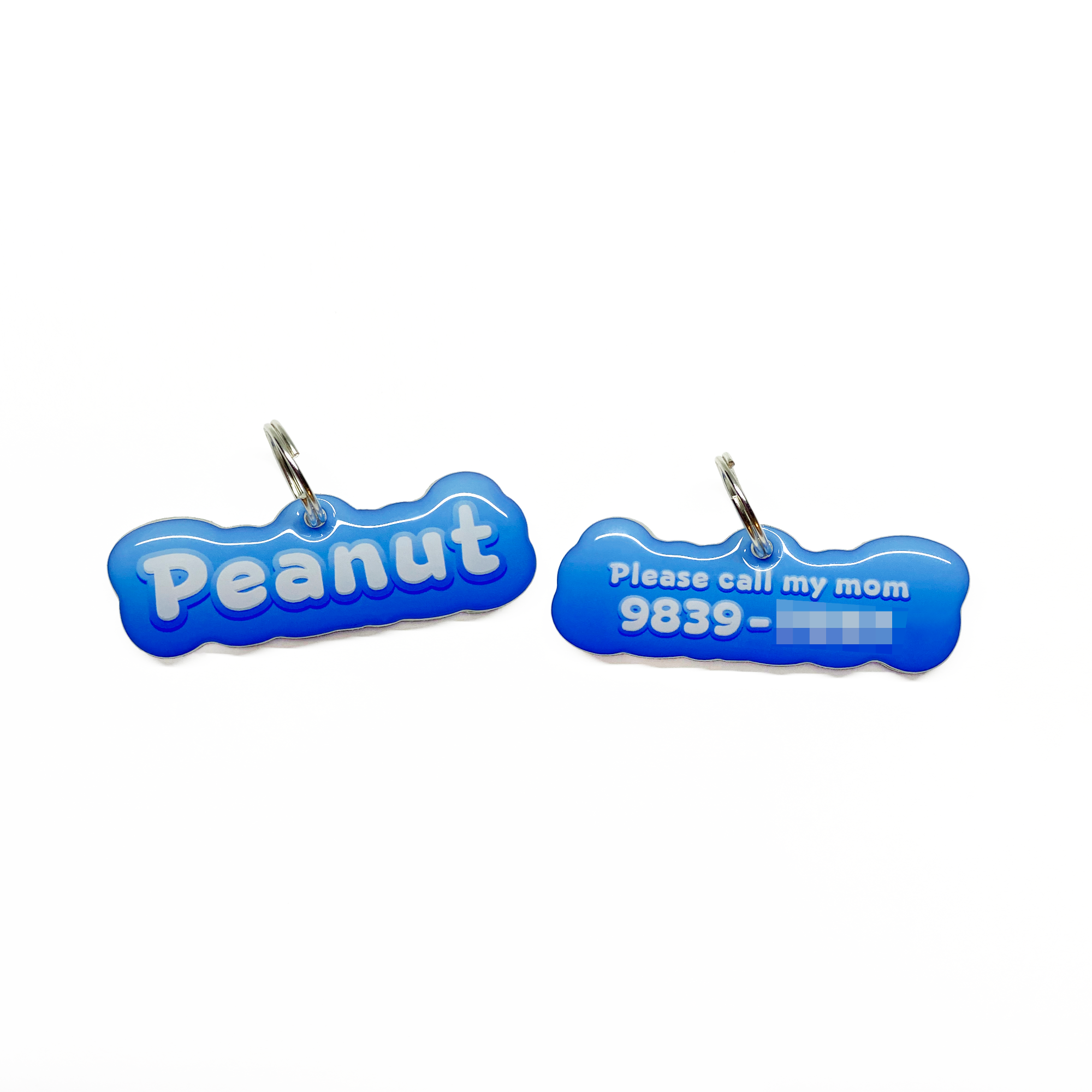 Milk Soda Blue Jelly-Bean Font Pet ID Tag by Bashtags