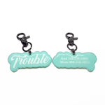 Mint Love-Script Font - 2x Tags Dog Name Tags by Bashtags