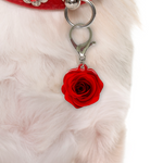 Burgundy Rose Pet ID Tag Dog Tag | Custom Pet ID Tags by Bashtags®