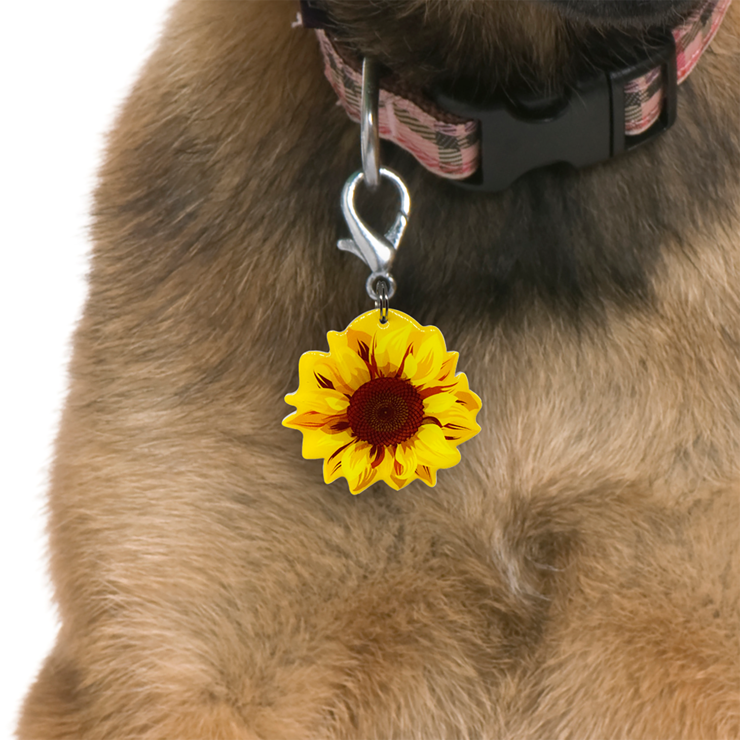 Sunflower - 2x Tags Dog Name Tags by Bashtags