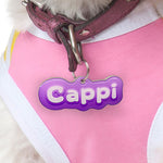 Grape Purple Jelly-Bean Font Pet ID Tag by Bashtags